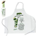 Bottle Apron with Mojito Recipe with Mambi Hat (Bottle not Included)