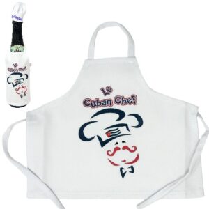 Bottle Apron Le Cuban Chef with Mambi Hat (Bottle not Included)