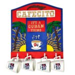 "It's A Cuban Thing" Wall Cup Holder – Includes 4 Cuban Flag Demitasse Cups