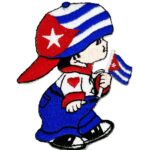 3" X 2" Cubanito Embroidered Patch with Glue Backing