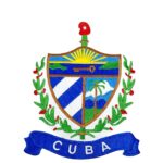 6" x 5" Embroidered Cuban Coat of Arms with Glue Backing