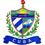 10" x 9" Embroidered Cuban Coat of Arms with Glue Backing