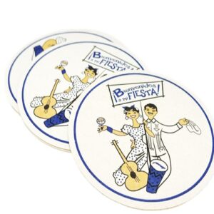 Coasters Bienvenidos a mi Fiesta Set of 6 Size 4"