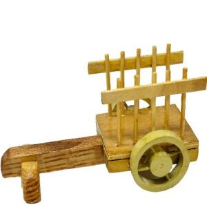 Mini Wood Carreta Hand Made 6" x 3 1/2"