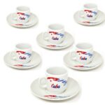 Isle of Cuba Demitasse Set 6 cups and Matching Saucers