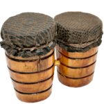 Hand Made Mini Bongoes Wood 2 1/2"