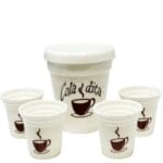 Ceramic Coladita Set of 6 Pieces – Personalized Cuban Coffee Set