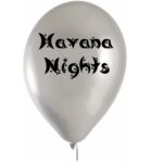 Party Ballons Havana Nights Pack of 12 Silver