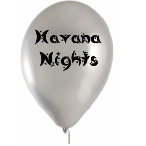 Party Ballons Havana Nights Pack of 12 Silver