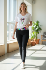 Palm Tree V-Neck Graphic T-Shirt