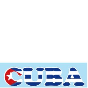 Decal CUBA 4" x 1 1/4"