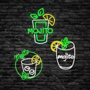 Mojito Neon Sign – Green & Yellow LED Wall Decor