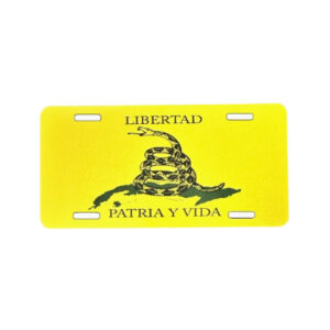 License Tag Patria y Vida with Liberty Serpent