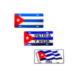 Cuban License Plate with Cuban Flag Design