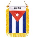 Cuban Flag Mini Banners for Cars 4" x 6"