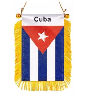 Cuban Flag Mini Banners for Cars 4" x 6"