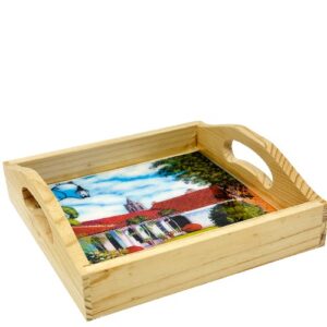 Wood Tray with Image of Trinidad 6" x 4"