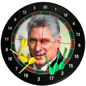 Diaz Canel Magnetic Dart Board 15"