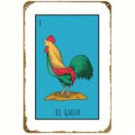 "El Gallo" Vintage Metal Poster – 12" x 8"