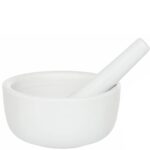 Small Quality Porcelain Mortar and Pestle 3 1/2" x 2"