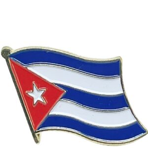 Lapel Pin Cuban Flag with Clutch 1"