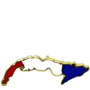 Lapel Pin Red, White and Blue Isle of Cuba 1" with Clutch