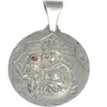 Silver Pendant Sta Barbara 1 1/4" Medal