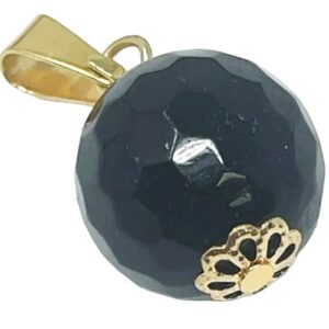 Azabache Sphere with Dimples 1/2" Diameter