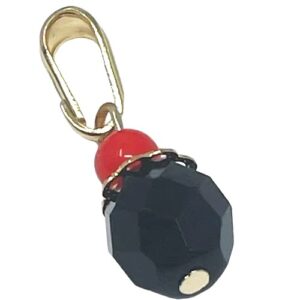 Azabache Pendant with Coral