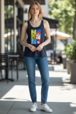 Havana Color Block Graphic Tank Top