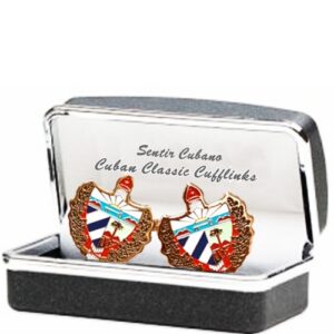 Cuban Clasical Coat of Arms Cuff Links. Gold Tone