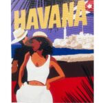 Framed Retro Image “Romance en El Malecon” 1940’s 16″ x 20″ Height