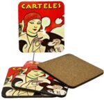 Coasters Set of 4 Retro Coaters Circa 1920 from Carteles Magazine