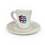 Demitasse Set - Cuban Coffee design with Cuban Flag
