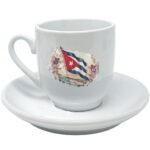 Demitasse set – Saucers with Cuban Retro Flag
