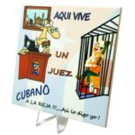Ceramic Tile 6 x 6" Cuban Judge.. For Wall or Table