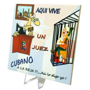 Ceramic Tile 6 x 6" Cuban Judge.. For Wall or Table
