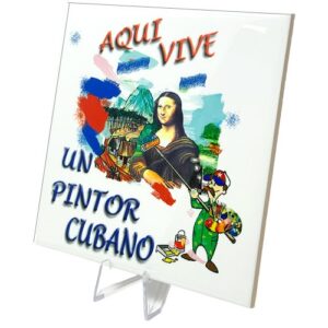 Ceramic Tile 6 x 6" Pintor Cubano. For Wall or Table