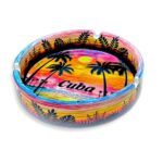 Ceramic Ashtray Decorated with Cuban Sunset
