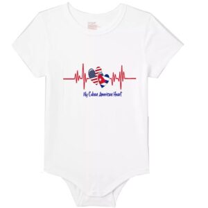 Baby Onesie - "My Cuban American Heart"