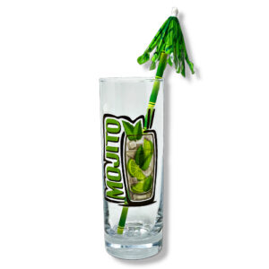 Mojito Glass with Umbrella Stirrer