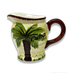 Ceramic Creamer with Tropical Palms Design