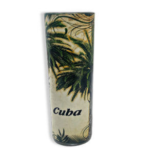 (4”) Shooter Glass with Tropical Palm Design