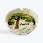 Ceramic Ashtray with Palm Trees