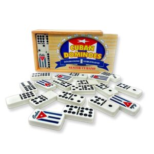 Cuban Double Nine Domino Set – Wooden Box with Custom Design