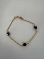 Cuban Black Bracelet Tone 7 3/4" Long (1)
