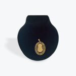 Cutout Gold Oval Pendant – Virgen de la Caridad del Cobre