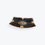 Black Embossed Ceramic Ashtray – Habanos Hermanos with Horse Design