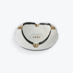Gloss Ceramic Ashtray – Habanos Hermanos with Gold Rests