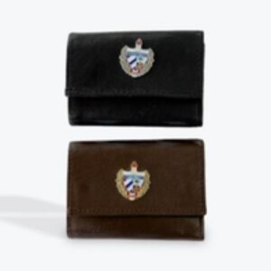 Black Leather Key Holder with Cuban Coat of Arms